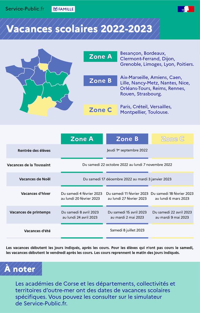 Calendrier scolaire 2022-2023 – Popian | commune de Popian 34230